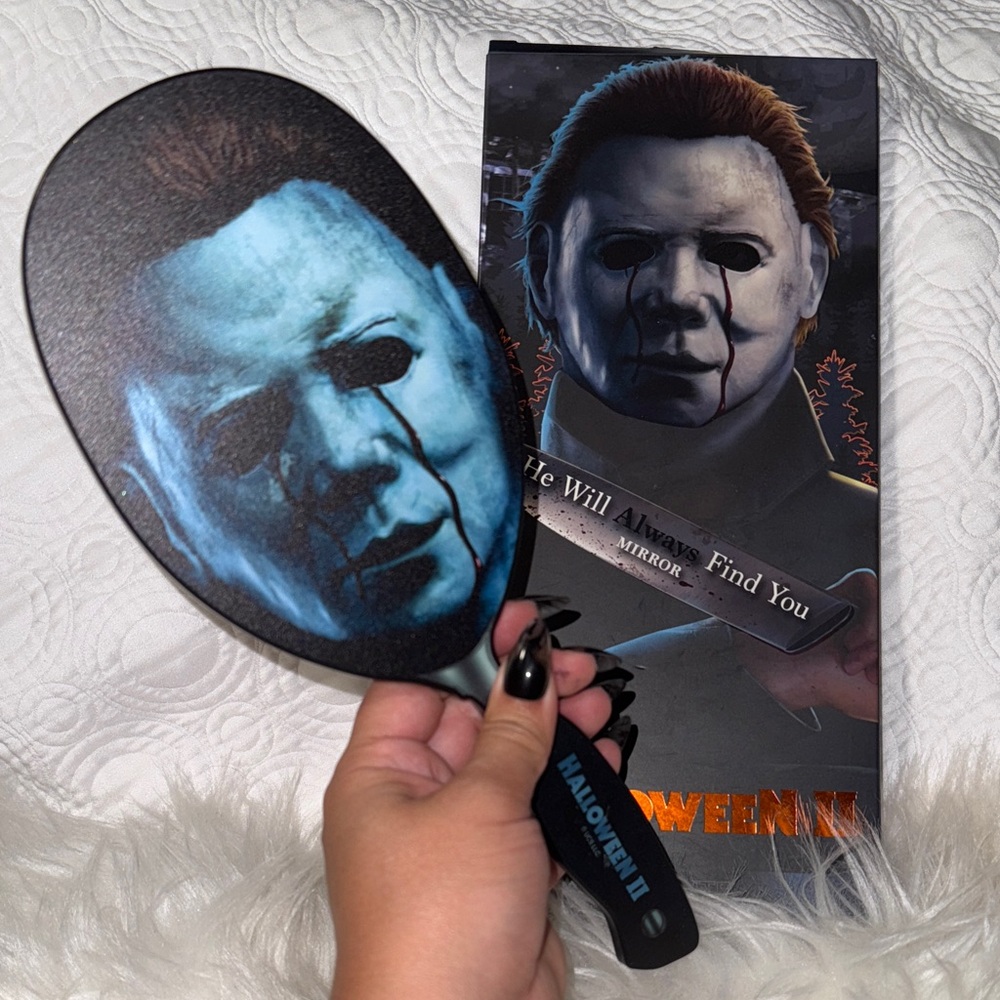 Halloween II Michael Myers Blue and Black Hand Mirror